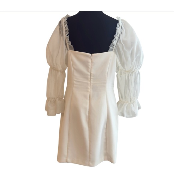 Amanda Uprichard- Tia Dress in Ivory Woman’s size L - Picture 10 of 11
